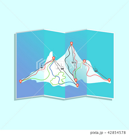 Ski resort map Ski resort map 42854578