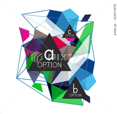 Geometric triangle infographics Geometric triangle infographics 42854950