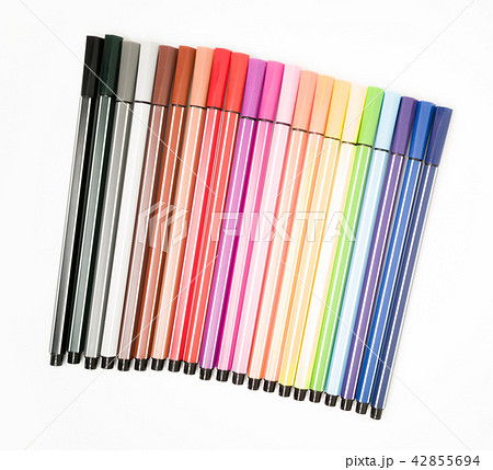 Set of colorful marker paint pen isolated 42855694