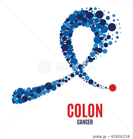 Colon cancer awareness ribbon. 42856258