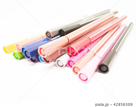 Set of colorful marker paint pen isolated Set of colorful marker paint pen isolated 42856309