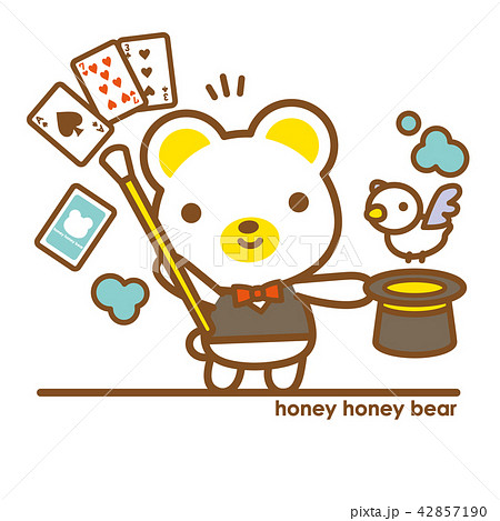 Honey Honey Bear Magician Stock Illustration