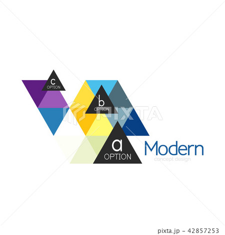 Triangle shape design abstract business logo icon design. Company logotype branding emblem idea 42857253