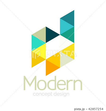 Triangle shape design abstract business logo icon design. Company logotype branding emblem idea 42857254