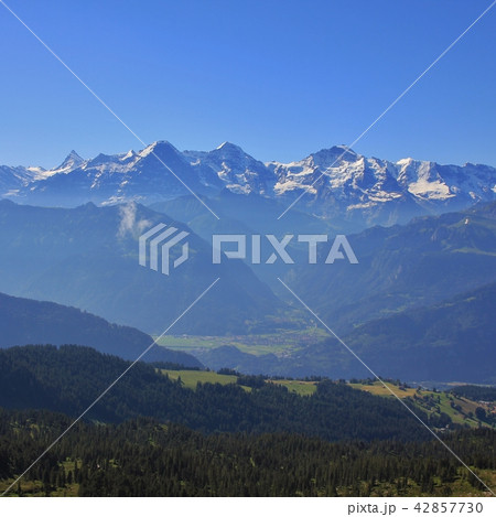 Famous mountains Eiger, Monch and Jungfrau. Famous mountains Eiger, Monch and Jungfrau. 42857730