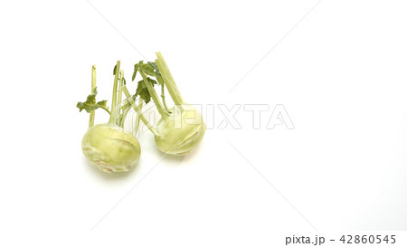 Kohlrabi against white background 42860545