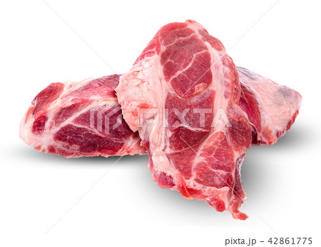 meat isolated on white background clipping path 42861775