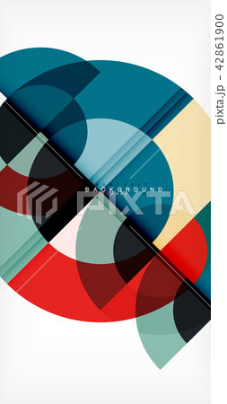 Minimal circle abstract background design, multicolored template for business or technology 42861900