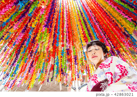 仙台七夕2018 折り鶴８万8000羽 （児童生徒製作） 42863021