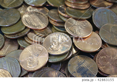 アメリカの１セント硬貨 42863155