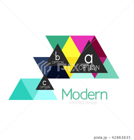 Triangle shape design abstract business logo icon design. Company logotype branding emblem idea 42863635