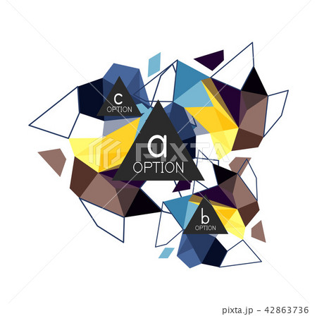 Geometric triangle infographics Geometric triangle infographics 42863736