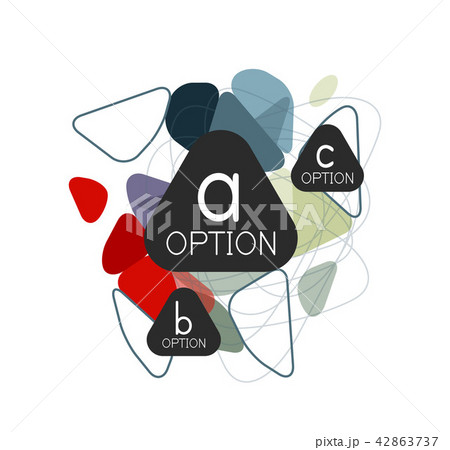 Geometric triangle infographics Geometric triangle infographics 42863737