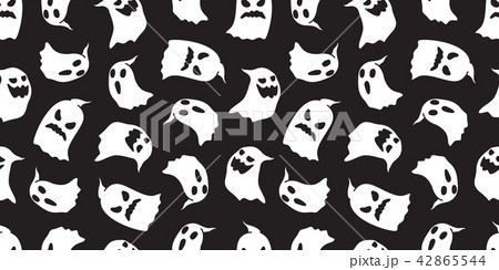 Ghost seamless pattern vector Halloween isolated 42865544