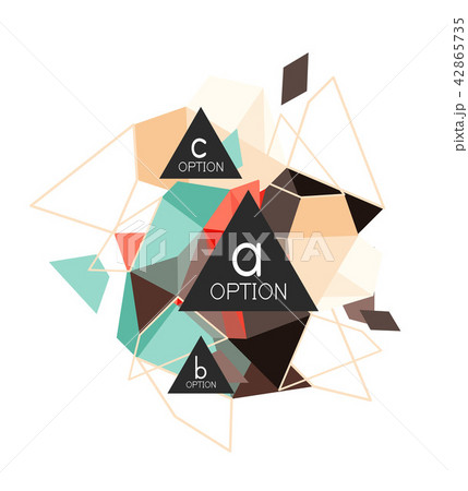 Geometric triangle infographics Geometric triangle infographics 42865735