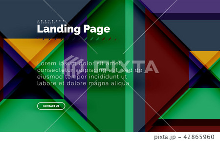 Square shape geometric abstract background, landing page web design template Square shape geometric abstract background, landing page web design template 42865960