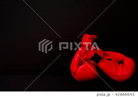 Two red boxing gloves Two red boxing gloves 42866643