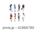 People female fashion set vector isolated on white 42866780