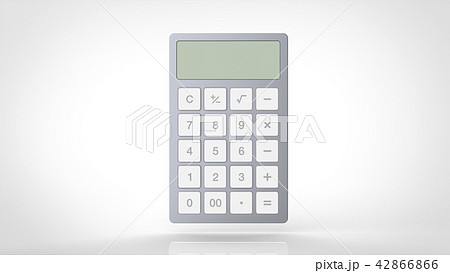 電卓　シルバー　正面 42866866