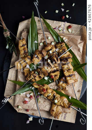 Pork satay. 42867676