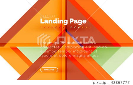 Square shape geometric abstract background, landing page web design template Square shape geometric abstract background, landing page web design template 42867777