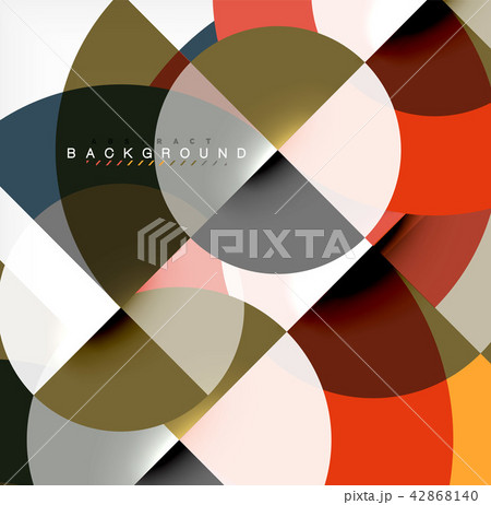 Minimal circle abstract background design, multicolored template for business or technology 42868140