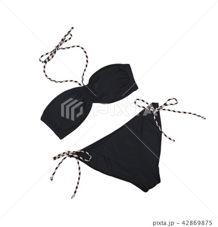 Black swimsuit on a white background. Isolate Black swimsuit on a white background. Isolate 42869875