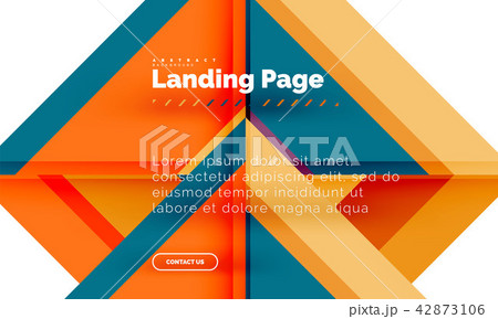 Square shape geometric abstract background, landing page web design template Square shape geometric abstract background, landing page web design template 42873106