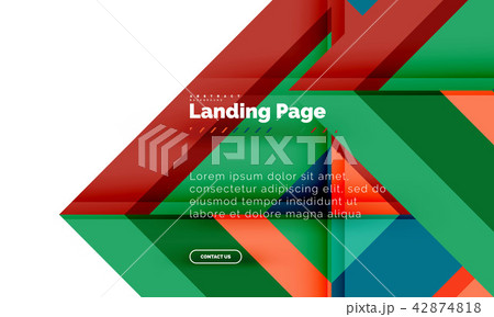 Square shape geometric abstract background, landing page web design template Square shape geometric abstract background, landing page web design template 42874818