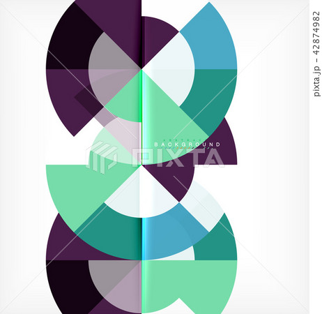 Minimal circle abstract background design, multicolored template for business or technology Minimal circle abstract background design, multicolored template for business or technology 42874982