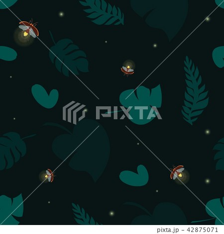 Firefly tropical seamless patternのイラスト素材 [42875071] - PIXTA