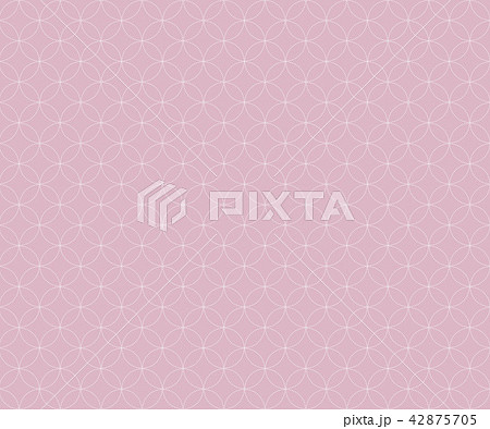 パターン-七宝 桃色 42875705
