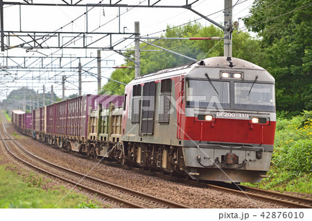 2018/08/08　千歳線　島松－北広島　JR貨物　DF200-119（五稜郭） 42876010