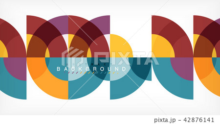 Minimal circle abstract background design, multicolored template for business or technology 42876141
