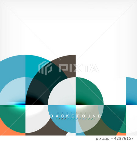 Minimal circle abstract background design, multicolored template for business or technology 42876157