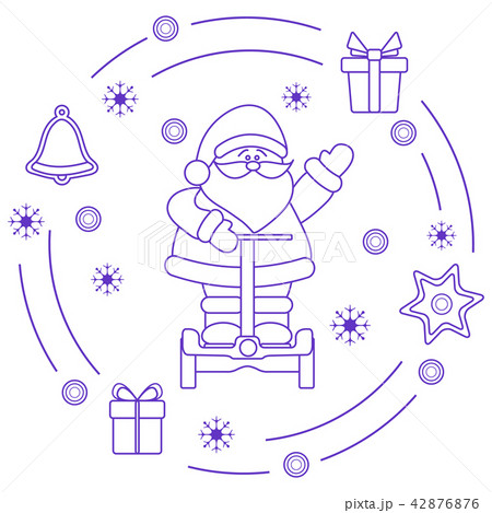 Santa Claus, gifts, bell, gingerbread 42876876