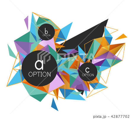 Vector triangle abstract background, low poly concept 42877702