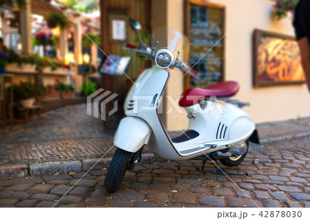White scooter in Prague 42878030