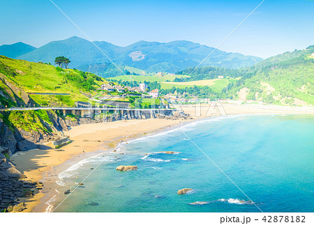 Cantabrian Sea coast and Deba town 42878182