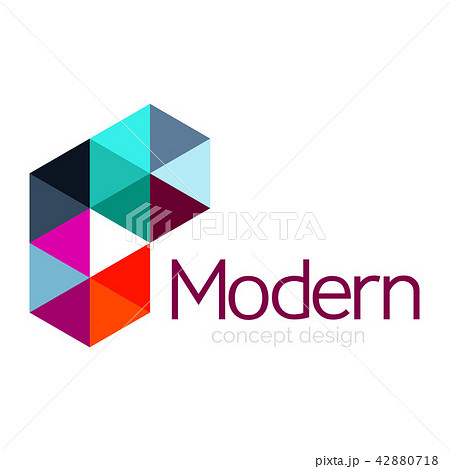 Triangle shape design abstract business logo icon design. Company logotype branding emblem idea 42880718