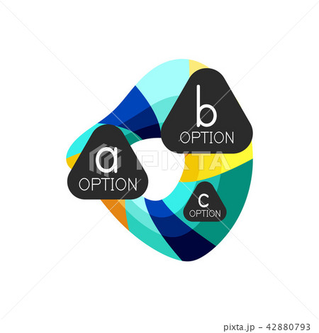 Abstract colorful geometric option infographics design template with sample abc options. Abstract Abstract colorful geometric option infographics design template with sample abc options. Abstract 42880793