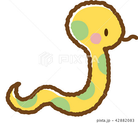 ヘビ 黄色のイラスト素材 4280
