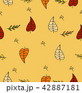 Seamless pattern of autumn leaves and flowers 42887181