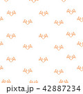 Seamless pattern of autumn leaves and flowers 42887234