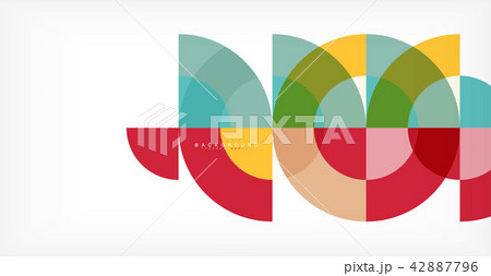 Minimal circle abstract background design, multicolored template for business or technology Minimal circle abstract background design, multicolored template for business or technology 42887796