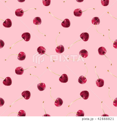 Watercolor cherry pattern Watercolor cherry pattern 42888821