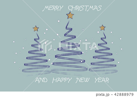 Merry Christmas and Happy New Year greeting card Merry Christmas and Happy New Year greeting card 42888979