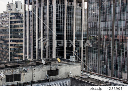 Buildings from the roof of a business building. Buildings from the roof of a business building. 42889054