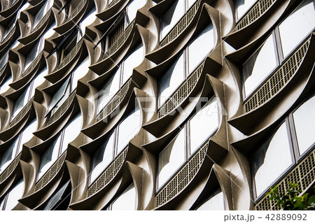 Office building with concrete square windows 42889092