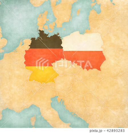 Map of Central Europe - Germany and Poland 42893283